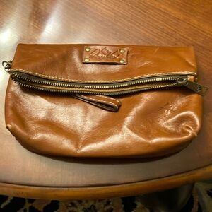 PATRICIA NASH FOLD OVER LEATHER WRISTLET. SOFT LEATHER. MAGNETIC CLOSURE   EUC